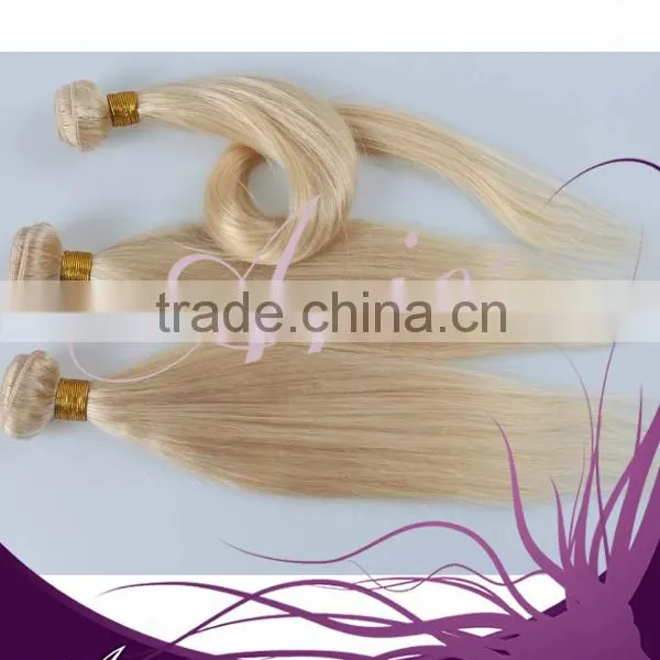 Wholesale High Quality Human Hair Extensions Blonde Color Straight Silky Hair Weave photo-2