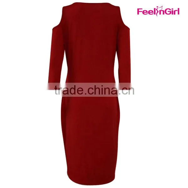 Wholesale Red Fat Size Women Fancy Party Dress For Lady photo-4