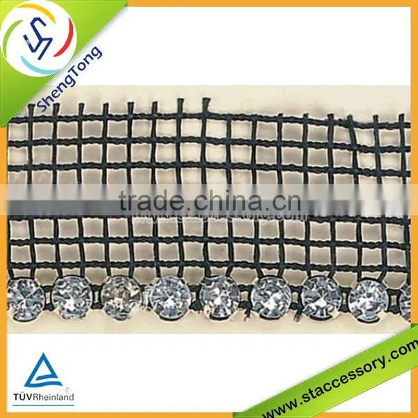 Sew on Rhinestone Mesh Trimming Diamante Mesh Trimming Hot Fix Rhinestone Mesh Trimming