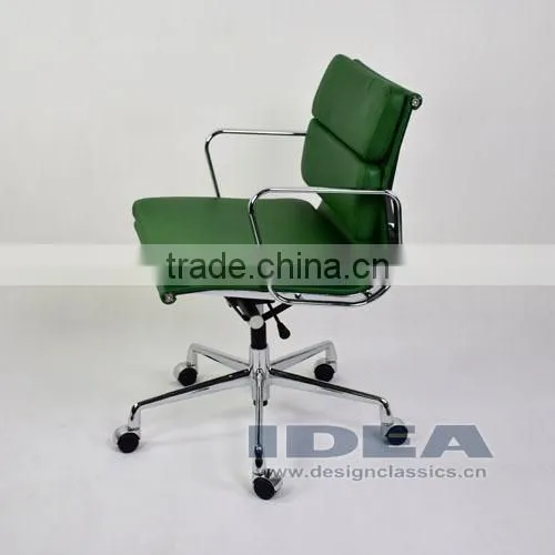 Replica EA217 Charles Soft Pad Desk Chair- Green Color Genuine Leather photo-3