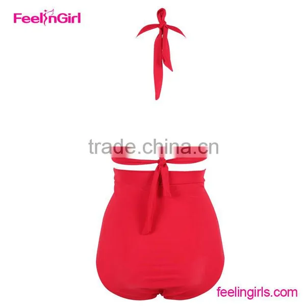 Red Fashion Sexy Young Girls Plus Sizes Swimsuit photo-4