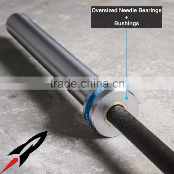 Weight Lifting Bar,Olympic Barbell,ROCKET BAR (MEN): BLACK ZINC photo-4