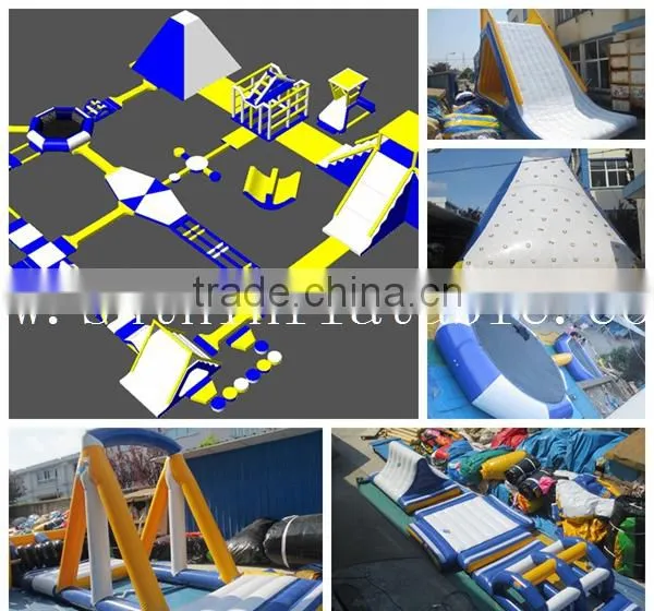 Latest Design Giant Inflatable Water Park , Inflatable Floating Big Water Park