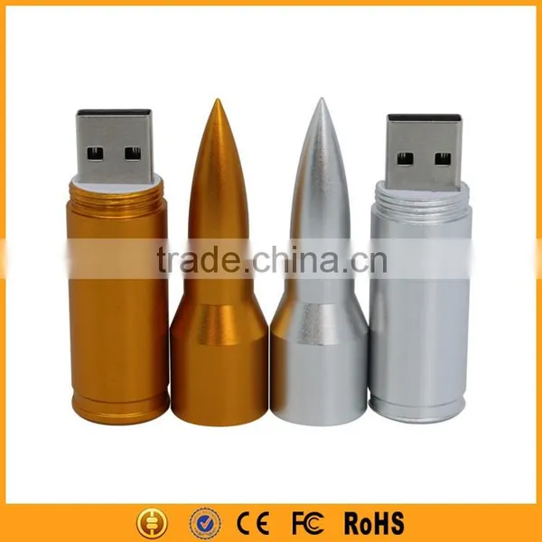 Wholesale Bulk Cheap Bullet Shape Metal USB Flash photo-6