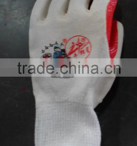 Altair 004 White Yarn Red Rubber Coated Gloves photo-2