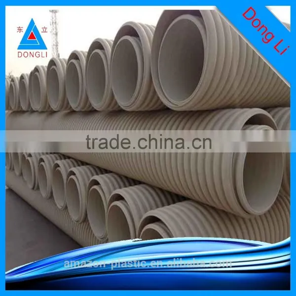 Plastic Pvc-u Corrugated Pipe Non Pressure Drainage Pipe 200mm 300mm photo-3