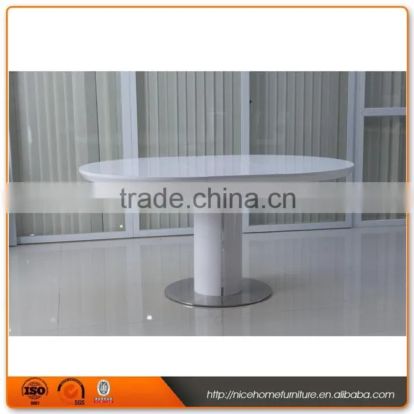 2016 New Designs White Light Expandable Round Dining Table photo-6