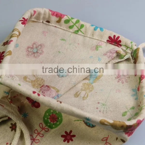 2016 Recycled Cheap Cotton Fabric Drawing String Bags photo-3