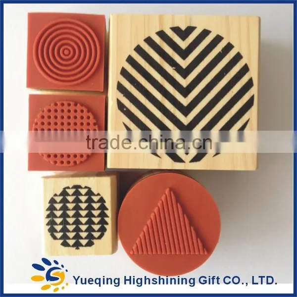 Custom Design Children DIY Cartoon Craft Educational Wooden Rubber Stamp Wood Stamp Quality Choice Most Popular