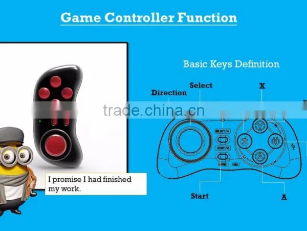 2016 Mini Multifunction Portable Wireless Controller Bluetooth V1.0 Selfie Camera Shutter, Bluetooth Gamepad for Android photo-4