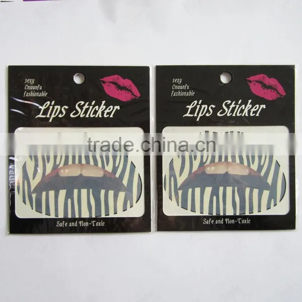 Promotion Gift Blue Mable Temporary Lip Tattoo Non Removable Lip Sticker for Girls Factory photo-3