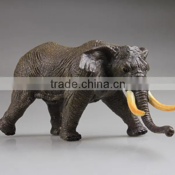 Mini Plastic Elephant Realistic PVC Plastic Elephant Plastic Elephant 3d Animals Craft photo-2