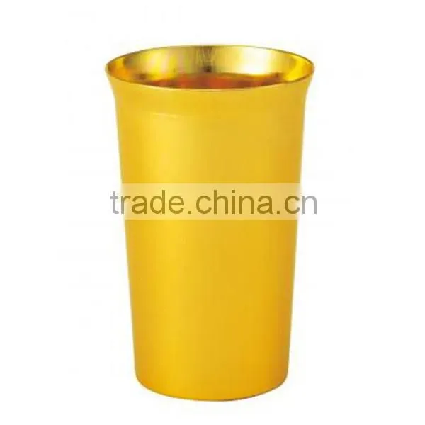 18oz Aluminium Cup With Gold Plating