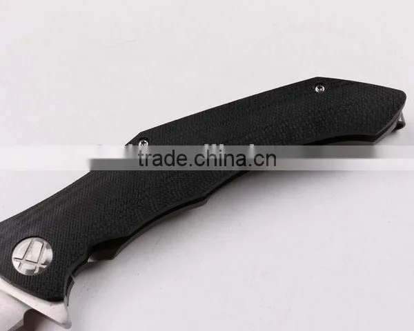 OEM Outdoor G10 Handle Pocket Knife With Sanding Surface photo-4