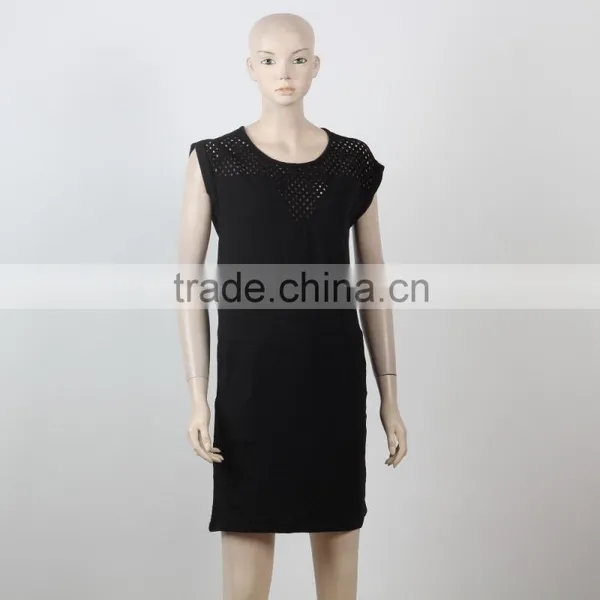 Black T-shirt Dress Slim Dress Guangzhou Women Clothes Manufacture