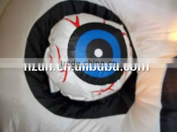 Halloween Decoraiton Inflatable Huge Light Up Skeleton Head With Big Eyes photo-3