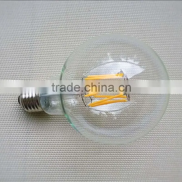 Dimmable Led Filament Bulb G80 Big Light Bulb 4W 6W 8W E27 Clear Glass Indoor Lighting 220V photo-4