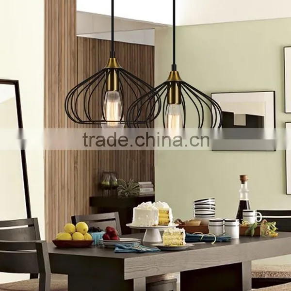 Antique Iron Cage Vintage Industrial Pendant Lamp Restaurant Pendant Lamp