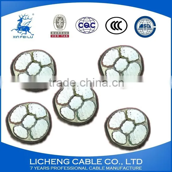 3*6+2*4mm2- Popular Chinese Cable Supplier 5 Core Aluminum XLPE Insulated PVC Sheathed Construction Power Cable-YJLV photo-2
