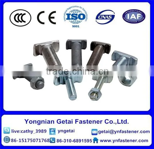 T Shape Bolts With Type1,2,3, DIN933/931 H.D.G / Galvanized With Black /yellow Zinc Plated/blue White photo-6