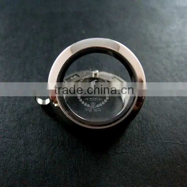 25mm High Quality Round Glass Magnetic Closure Stainless Steel Silver Memory Photo Locket for Charms Floating 1820098 photo-4