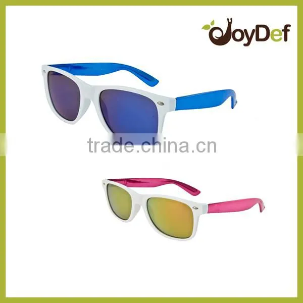 Newest Arrival Neon Color UV400 Mirrored Lens Rubbized Sunglasses for Promo photo-2