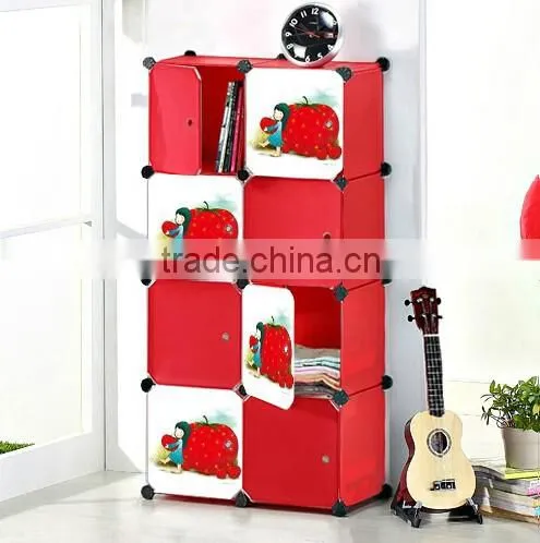 Bedroom Almirah Designs 16 Cartoon Door Large Clothes Almirah,folding Cute Children Plastic Almirah photo-5