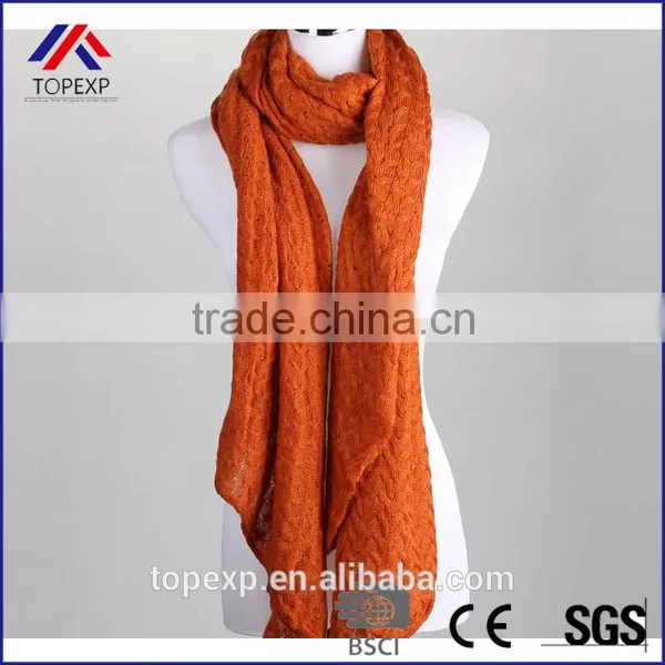 Knitted Scarf Winter Chunky Knit Scarf photo-2