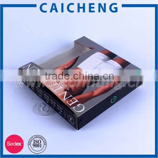 High Quality Plane Shape Folding Underwear Packing Black Paper Box photo-2