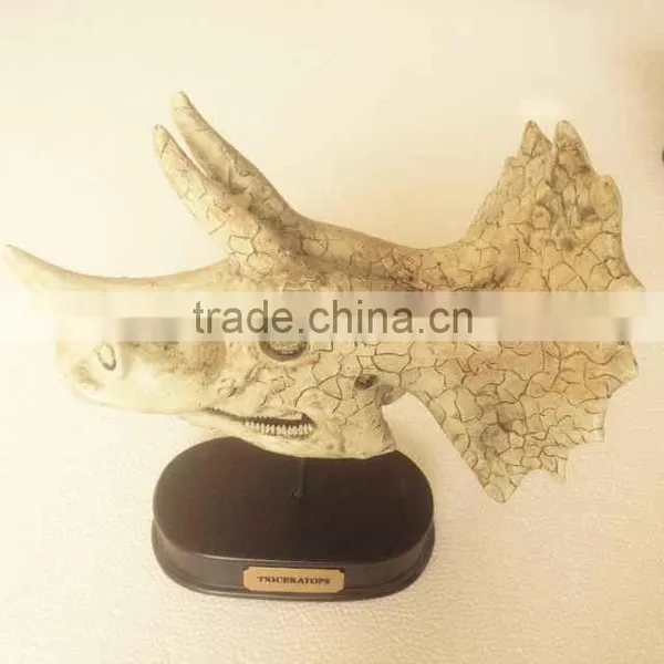 New Product Custom Dinosaur Triceratops Skull Resin 3D Animal Head Decoration photo-2