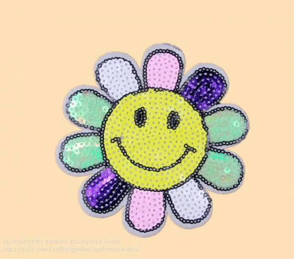 Factory Supply Fashion Bright 3mm Sequins Embroidery Design photo-3