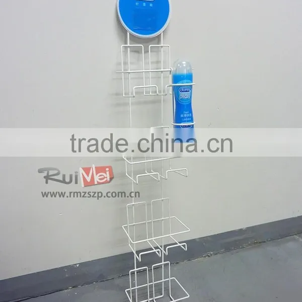Metal Cosmetic Display Stand, Iron Wall Mounted Condoms Display Shelf photo-2