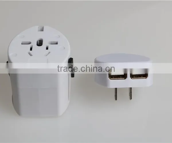 Hot Selling Dual USB Universal Adapter Set With 100mA Output Travel Adapter Set With UK/EU/AU/US Plug for Mobile Phone photo-3