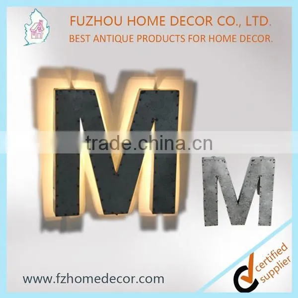 Decorative silver alphabet letters diy led backlit channel letter sign from A to Z