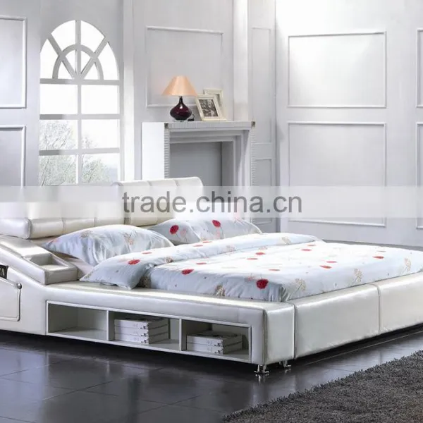 Accept Custom Faux Leather Beds, Black/white Leather Beds photo-5