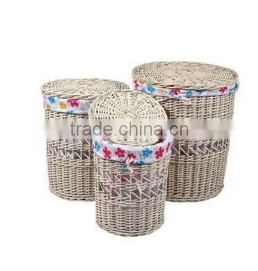 Wicker Material Hand Woven Folding Laundry Basket With Legs photo-3