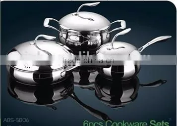 6pcs Induction Based Stainless Steel Cookware Set photo-4