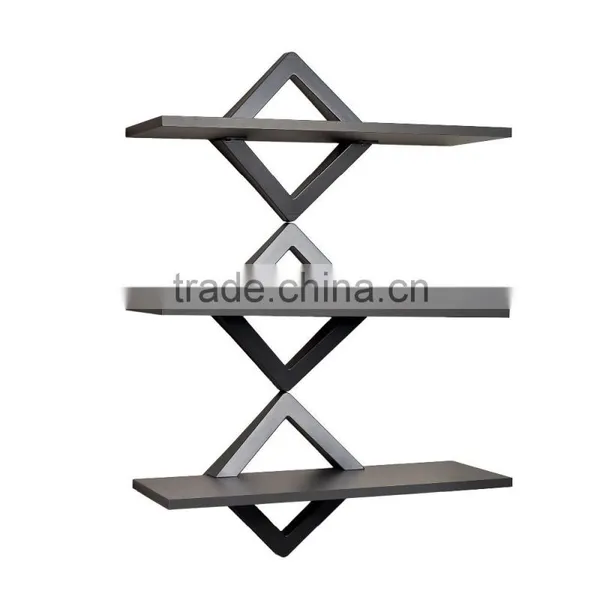 Hot Sale Three Level Shelving System Mdf Wood Home Wall Decor Wall Floating Shelf photo-2
