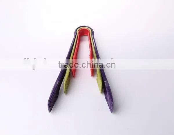 High Quality 3-Piece Leaves Shaped Plastic Food Tongs Set photo-3