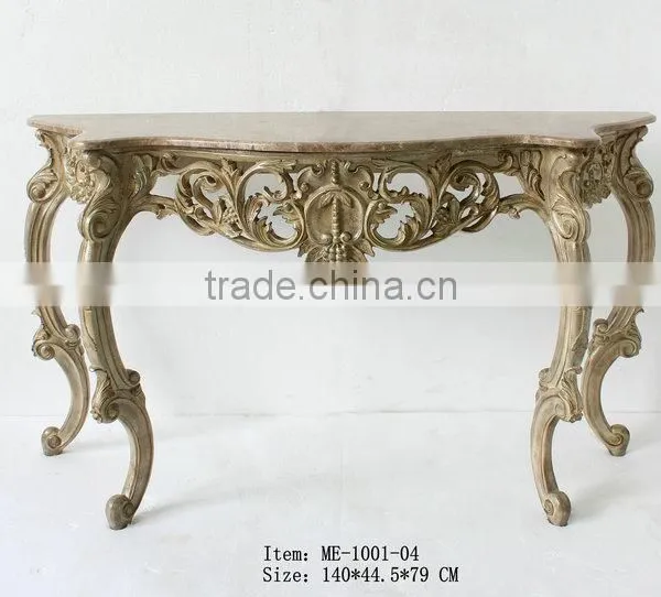 French Style Reproduction Living Room Furniture Console Table With Wood Top photo-2