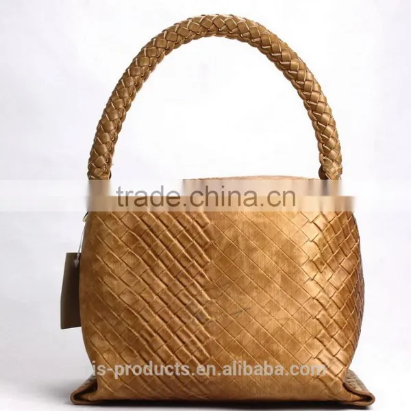 Elegant Knitting Fabric Beach Bag With Pockets and Zipper