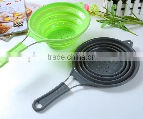 Food Grade Material Foldable Silicone Washing Up Bowl,Silicone Strainer photo-3