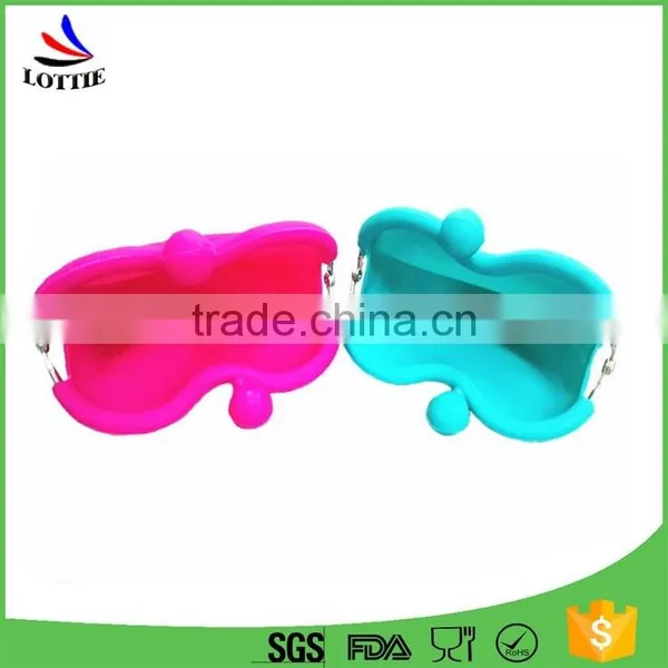 2016 Popular Latest Cheap Fashion Cute Candy-colored Heart-shape Silicone Children Bags Wallet for Promotion Gifts photo-3