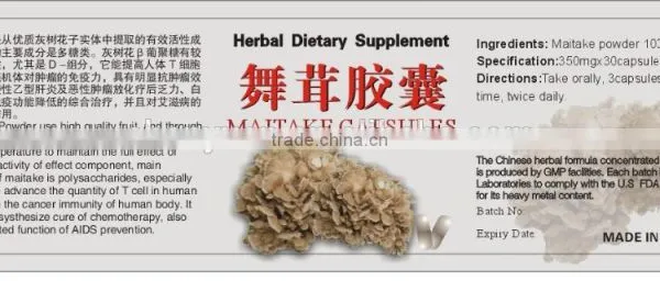 Herbal Dietary Supplement Maitake Mushroom Capsule photo-2