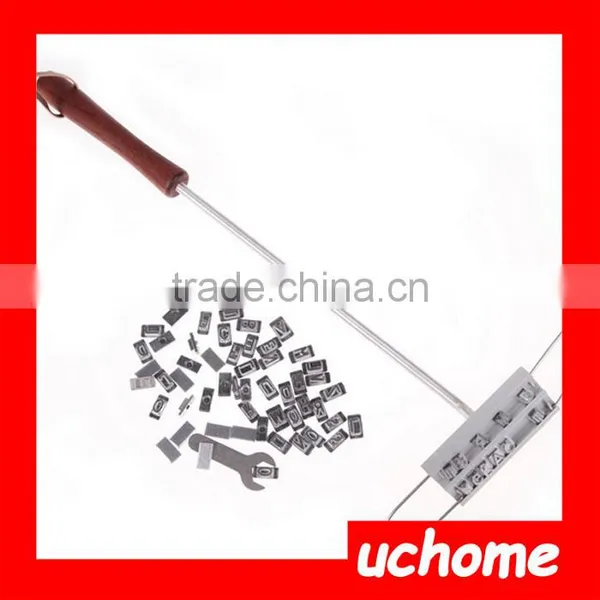 UCHOME BBQ Meat Branding Iron With Changeable Letters Personality Steak Meat Barbecue BBQ Tool Changeable 55 Letters photo-2