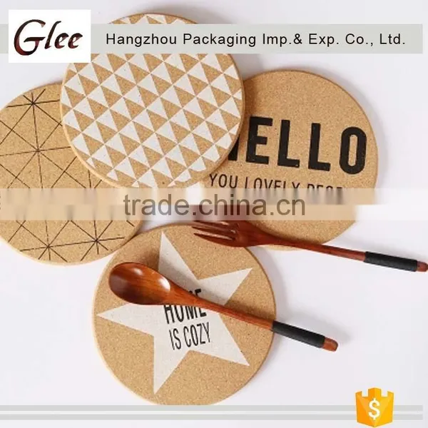 Custom Sublimation Blank Cork Coasters Soft Wood Coasters Coffee Cups Mats photo-2