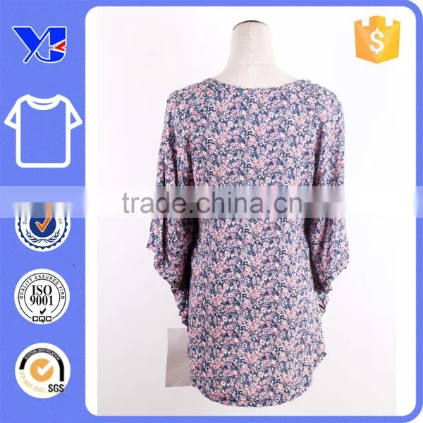 Top Fashion Printing Women's Slub Jersey Art Tee - Floral T-shirt photo-2