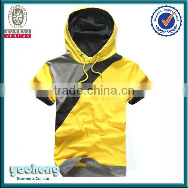 High Quality Cut & Sew Unisex Casual Hood T-shirt