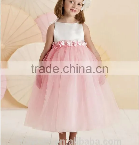 Cute Baby Strap Tulle Flower Ball Gown Flower Girl Dress photo-2