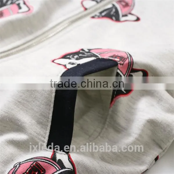 Spring Round Neck Print Baseball Jacket for Woman photo-3